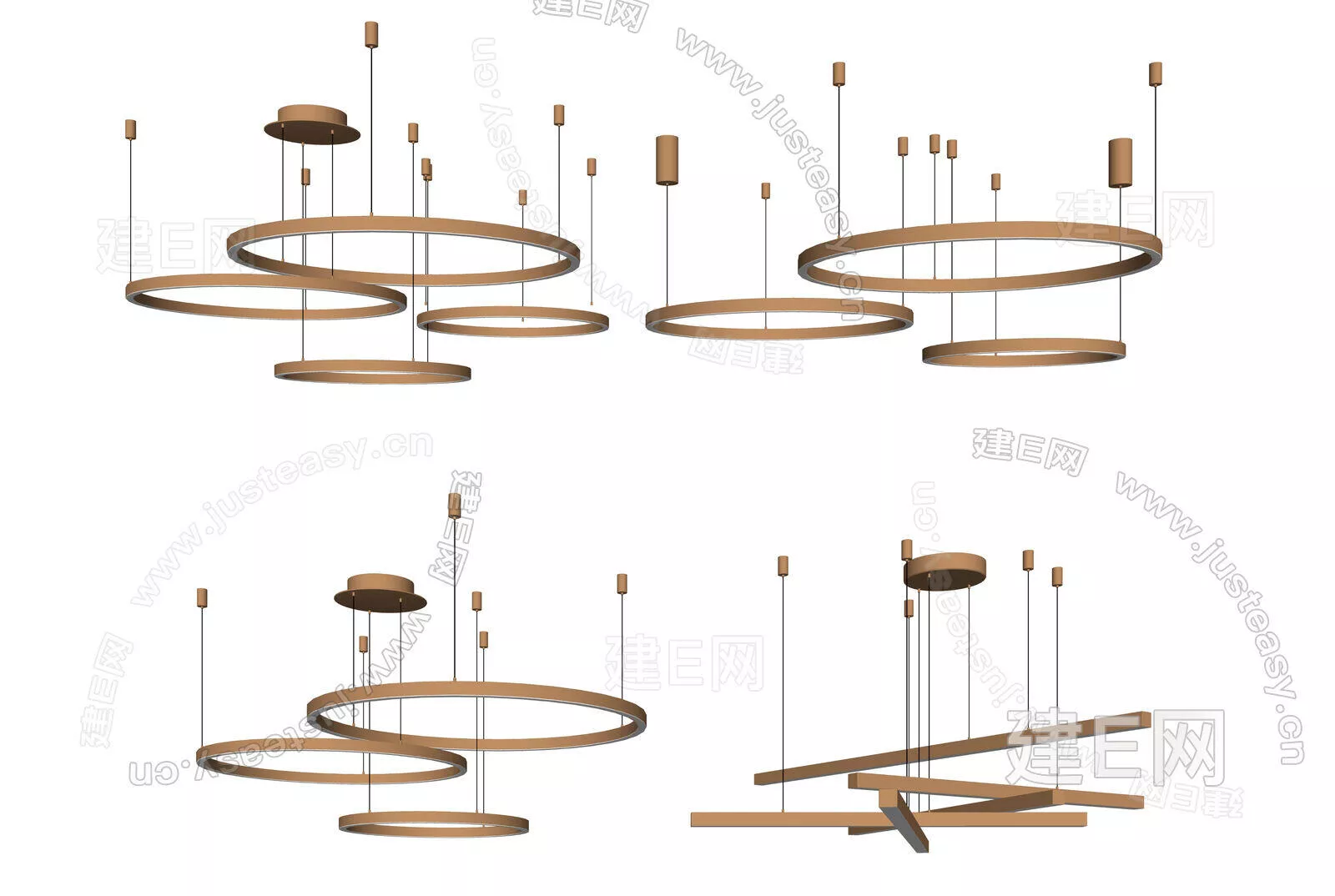 MODERN CHANDELIER - SKETCHUP 3D MODEL - ENSCAPE - 111559042