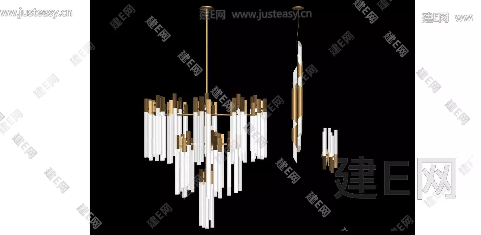 MODERN CHANDELIER - SKETCHUP 3D MODEL - ENSCAPE - 111559052