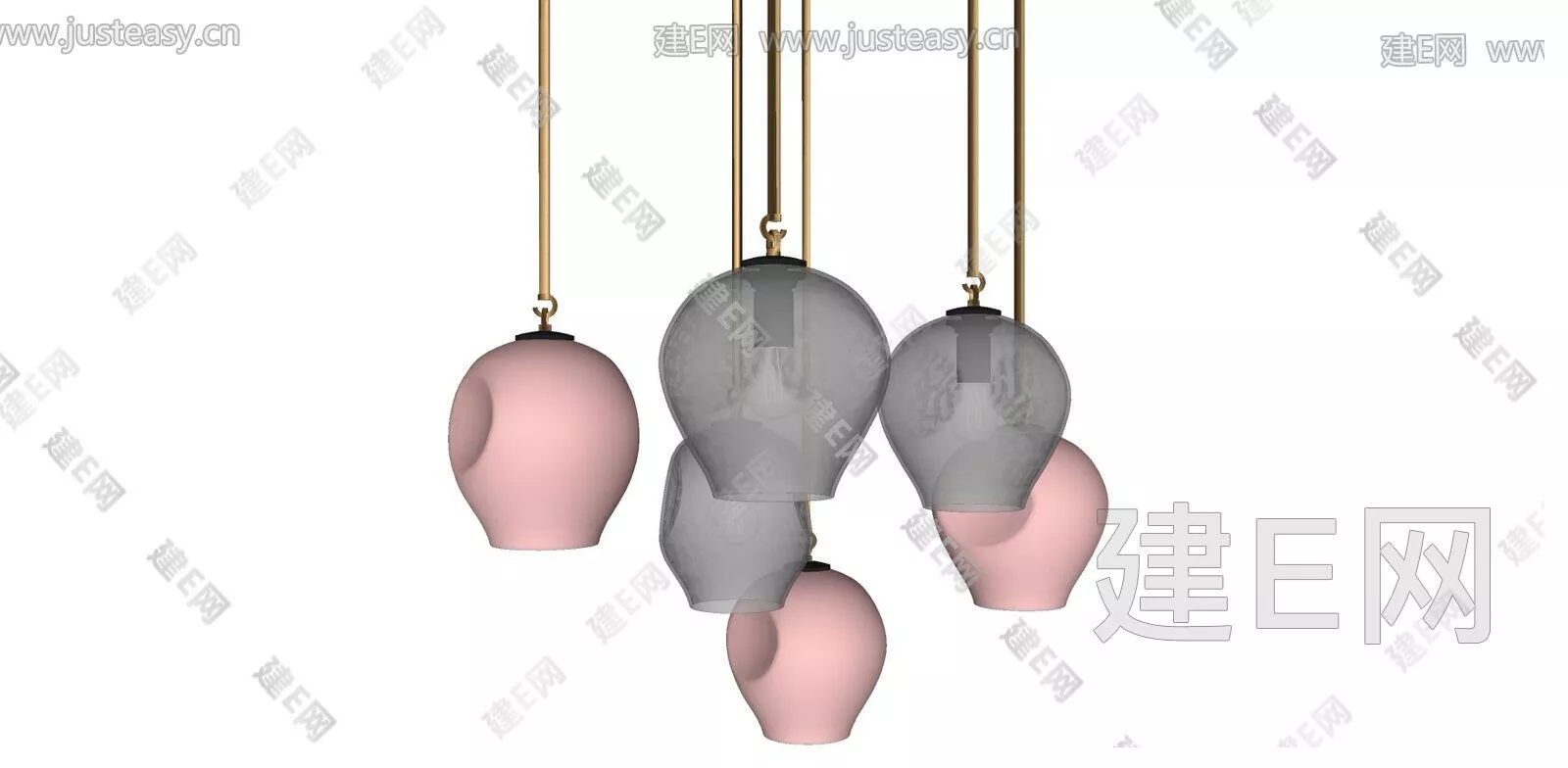 MODERN CHANDELIER - SKETCHUP 3D MODEL - ENSCAPE - 111559164