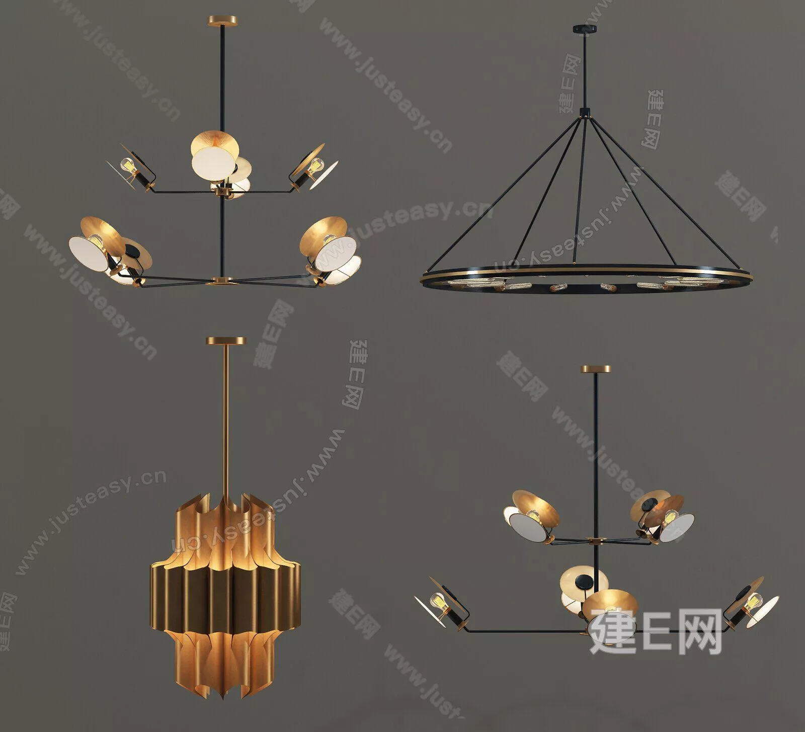 MODERN CHANDELIER - SKETCHUP 3D MODEL - ENSCAPE - 111562163