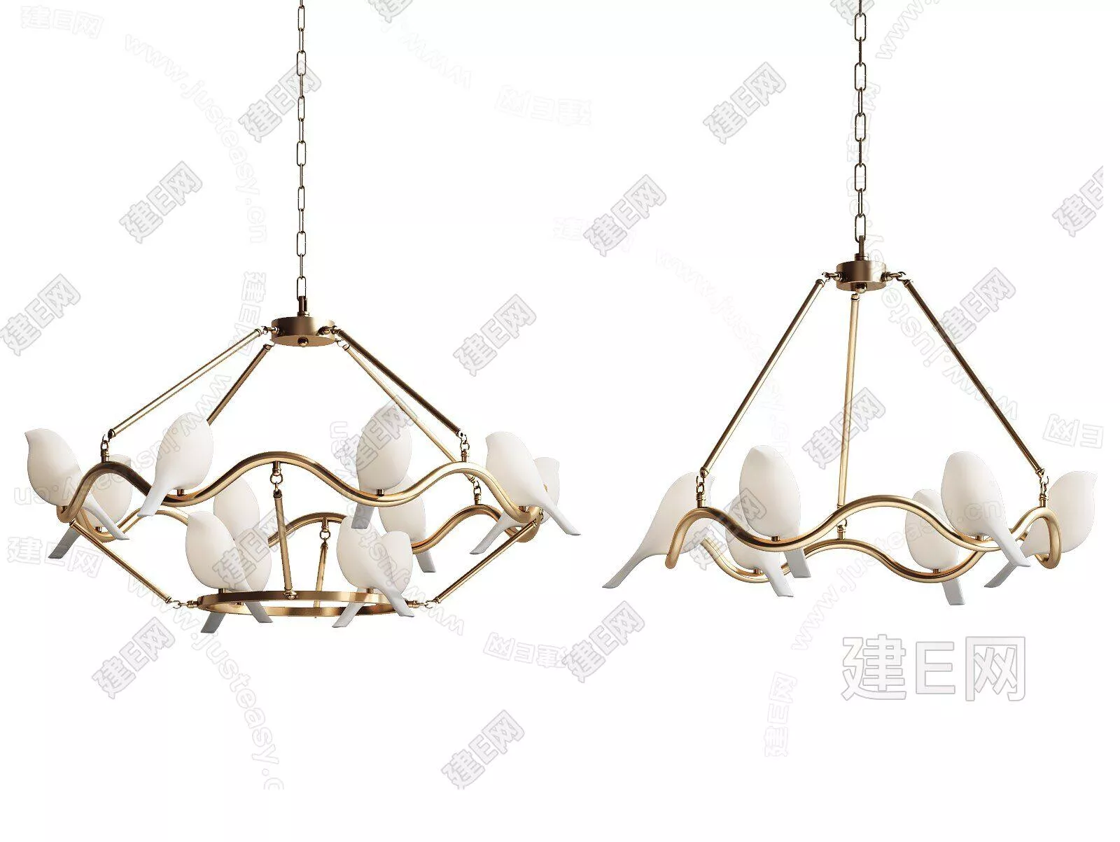 MODERN CHANDELIER - SKETCHUP 3D MODEL - ENSCAPE - 111562216