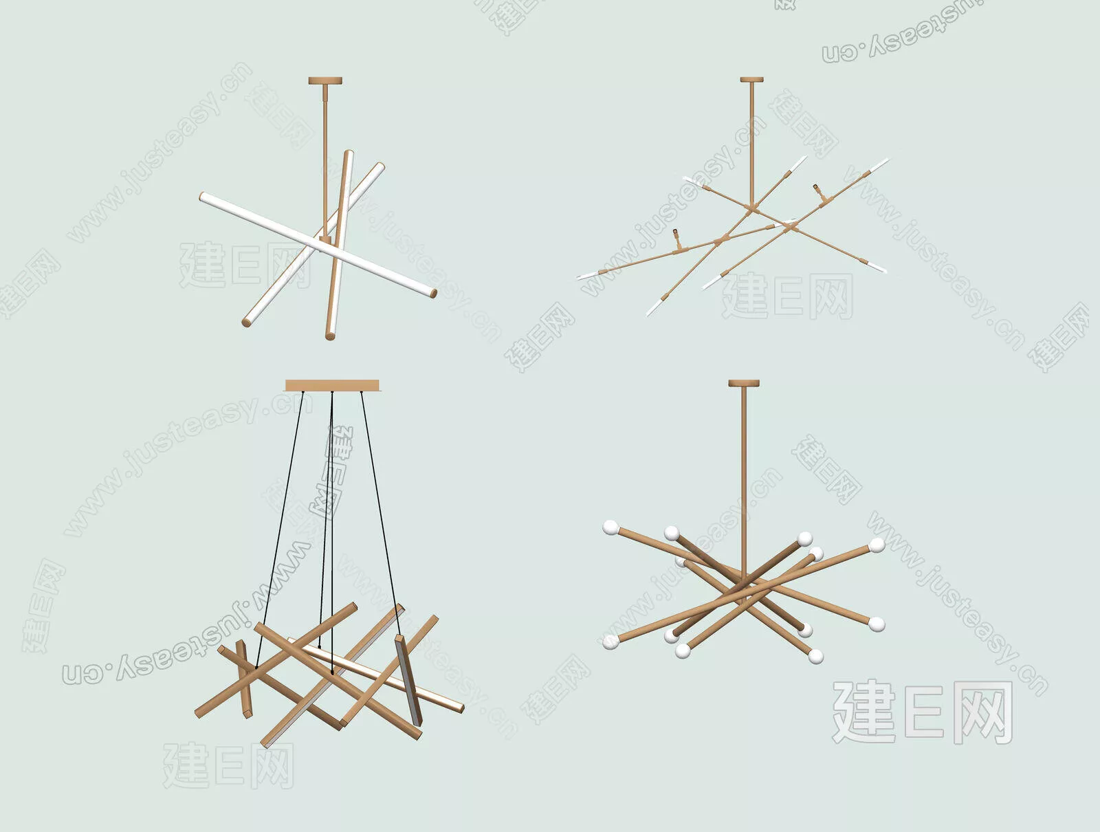 MODERN CHANDELIER - SKETCHUP 3D MODEL - ENSCAPE - 111624604