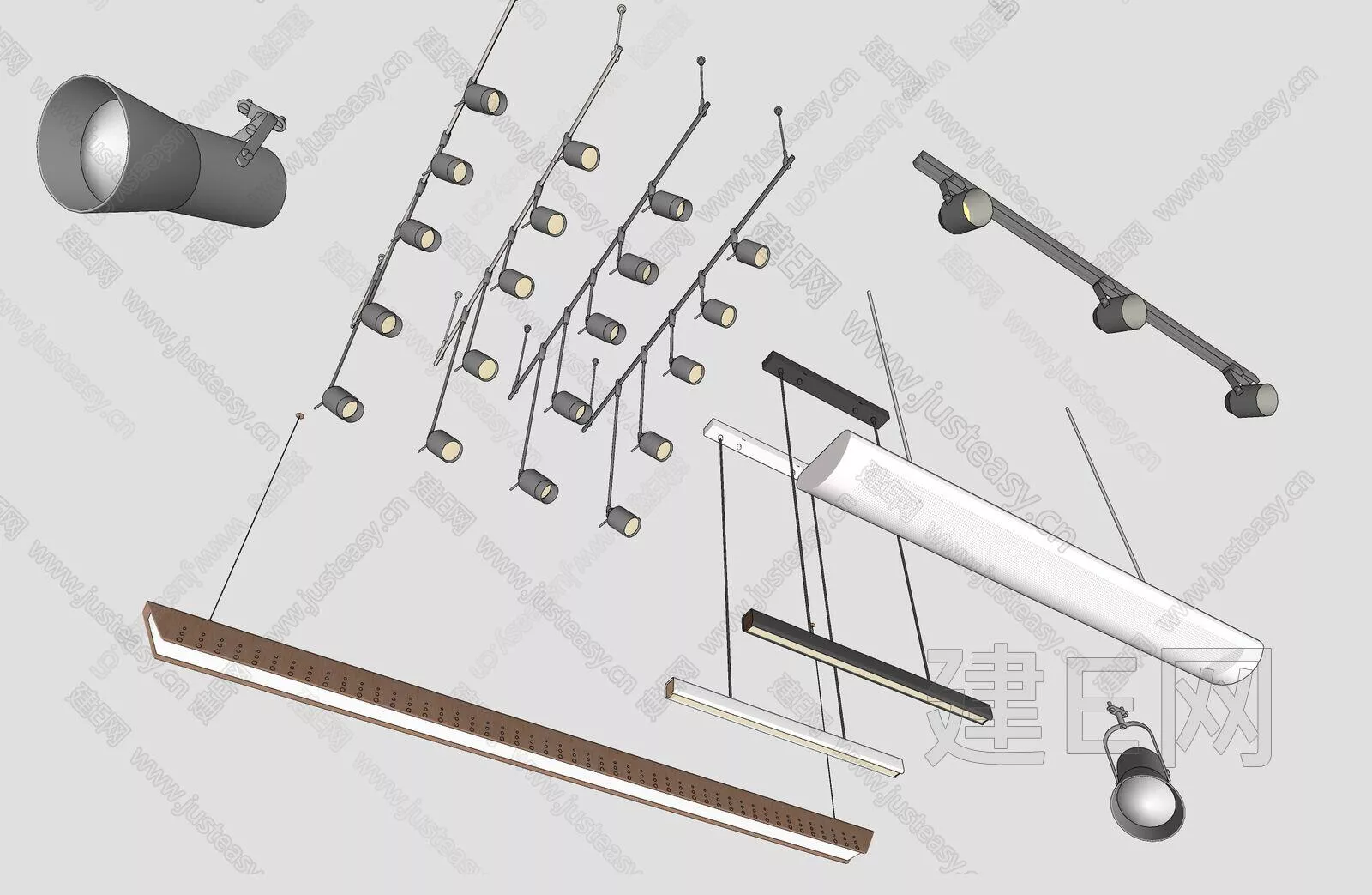 MODERN CHANDELIER - SKETCHUP 3D MODEL - ENSCAPE - 111624652