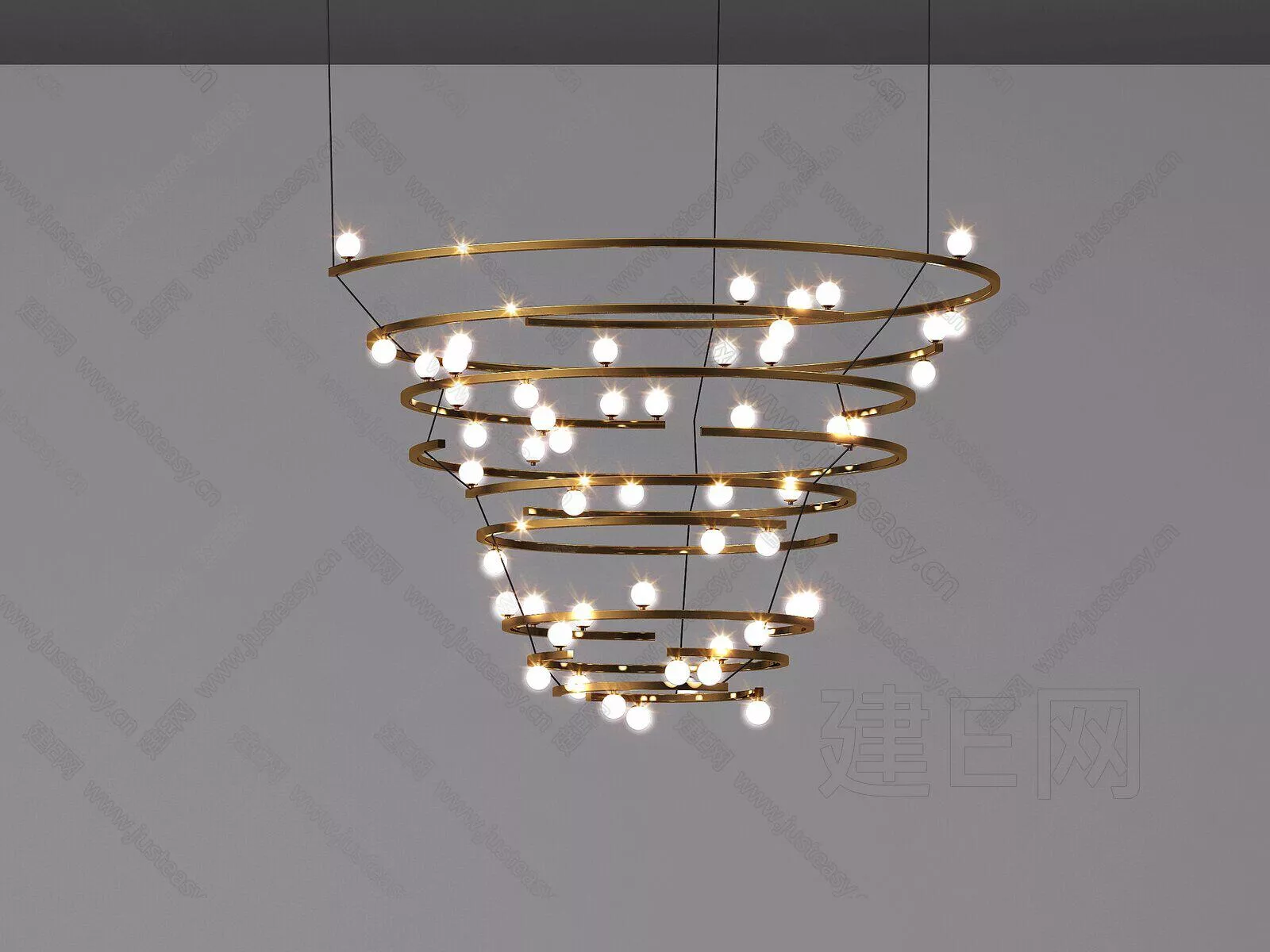 MODERN CHANDELIER - SKETCHUP 3D MODEL - ENSCAPE - 111627656