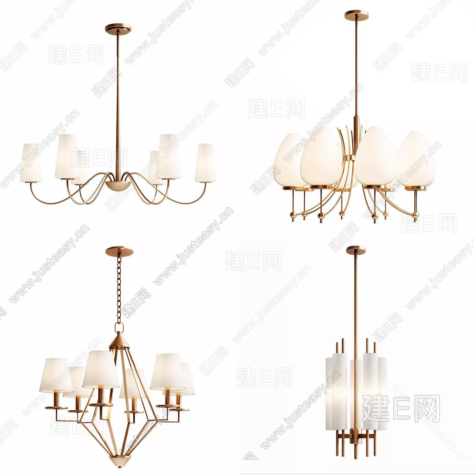 MODERN CHANDELIER - SKETCHUP 3D MODEL - ENSCAPE - 111889909