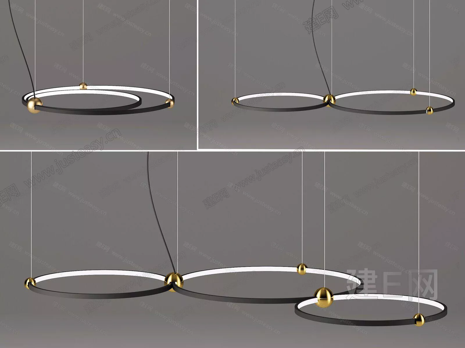 MODERN CHANDELIER - SKETCHUP 3D MODEL - ENSCAPE - 112086523