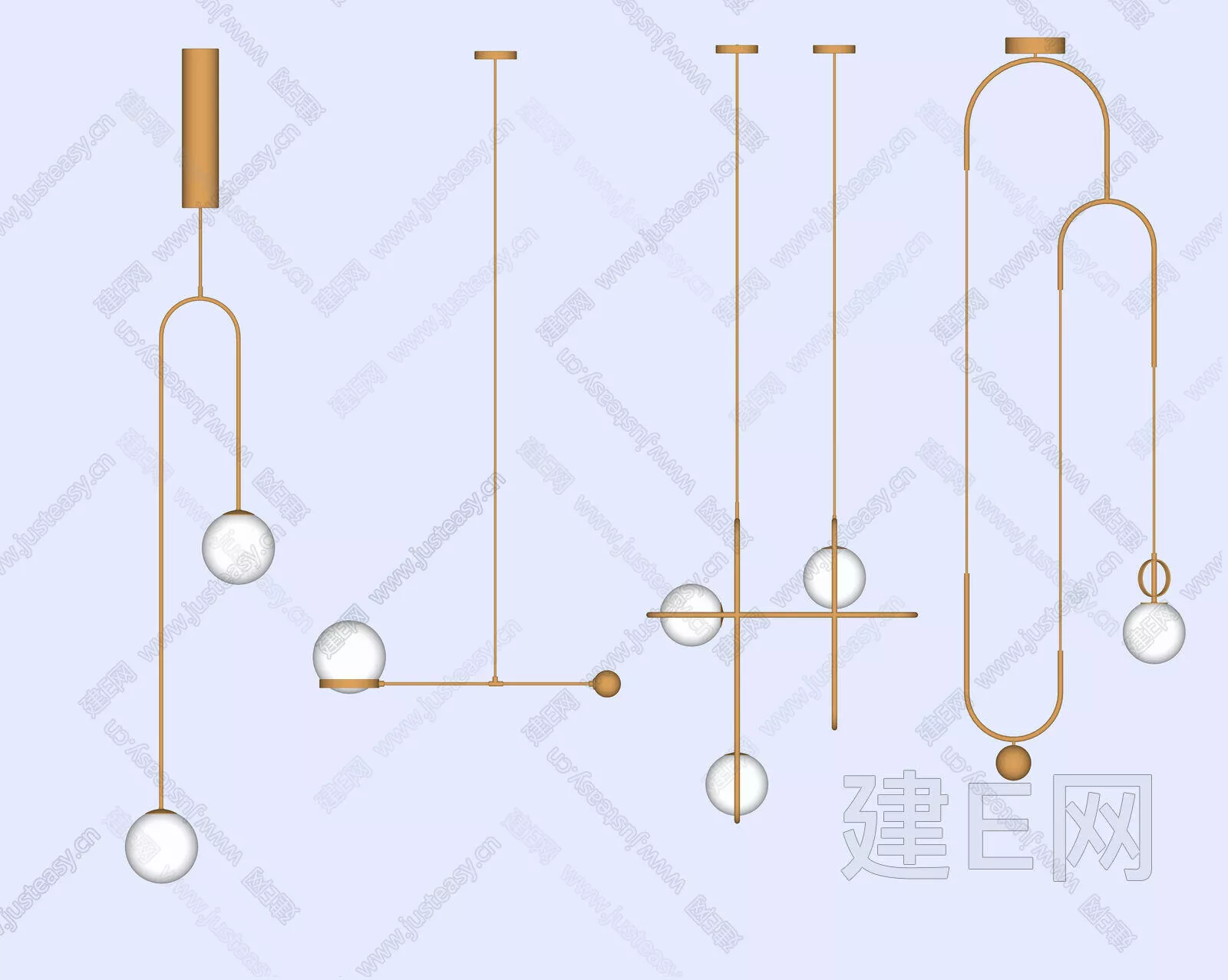 MODERN CHANDELIER - SKETCHUP 3D MODEL - ENSCAPE - 112148809