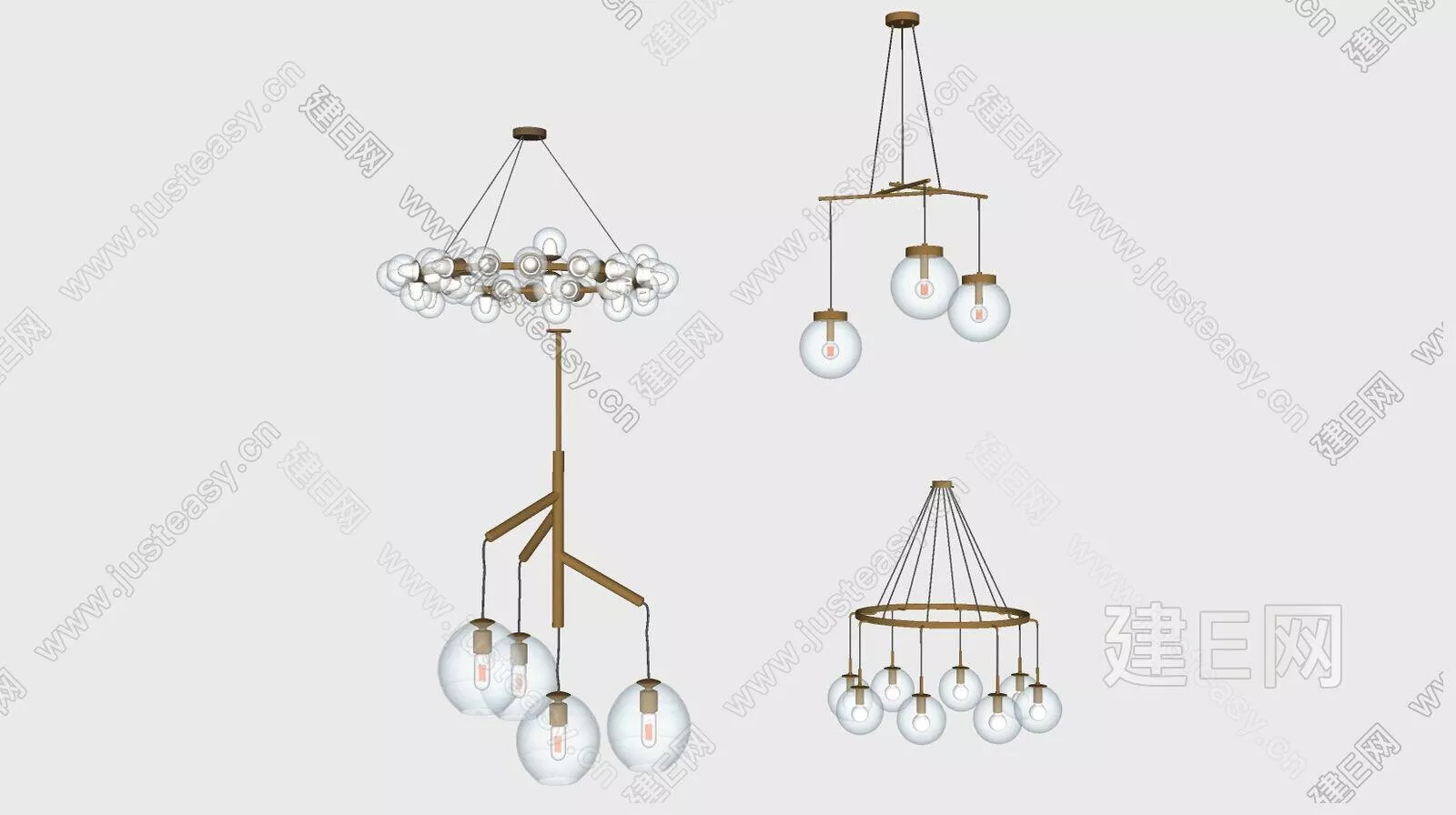 MODERN CHANDELIER - SKETCHUP 3D MODEL - ENSCAPE - 112214282