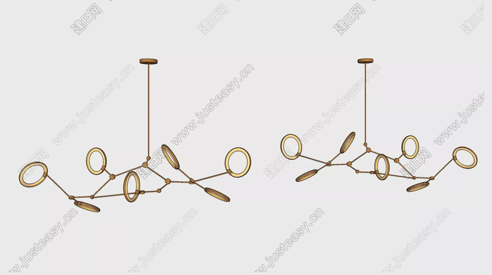 MODERN CHANDELIER - SKETCHUP 3D MODEL - ENSCAPE - 112214296