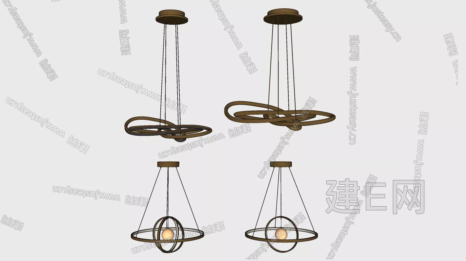 MODERN CHANDELIER - SKETCHUP 3D MODEL - ENSCAPE - 112214315