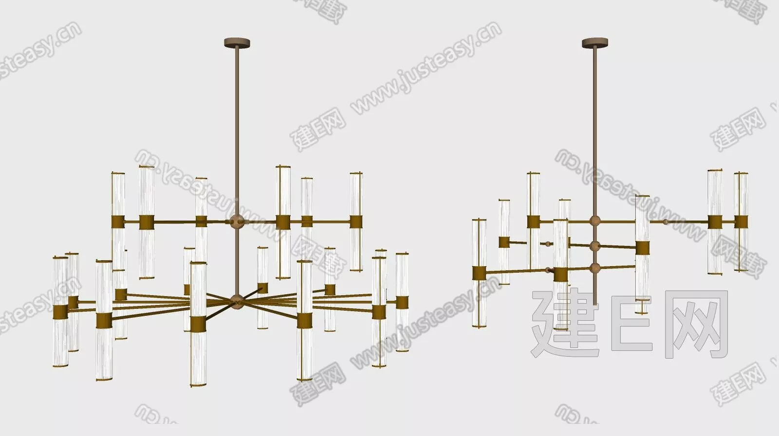 MODERN CHANDELIER - SKETCHUP 3D MODEL - ENSCAPE - 112214330