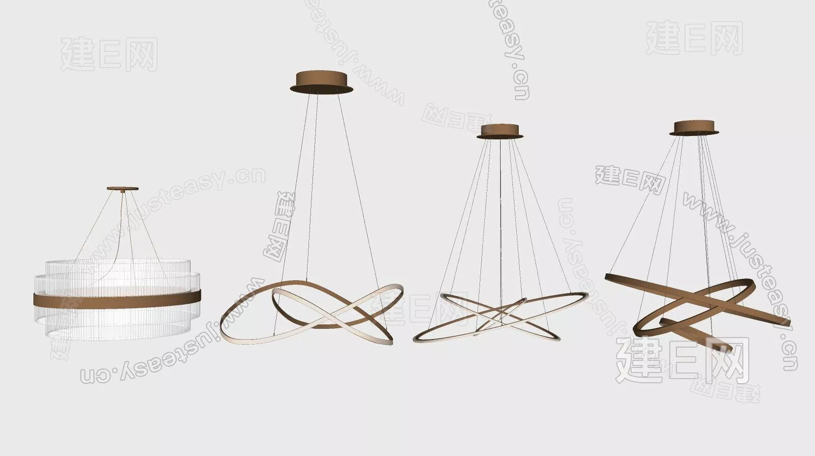 MODERN CHANDELIER - SKETCHUP 3D MODEL - ENSCAPE - 112214345