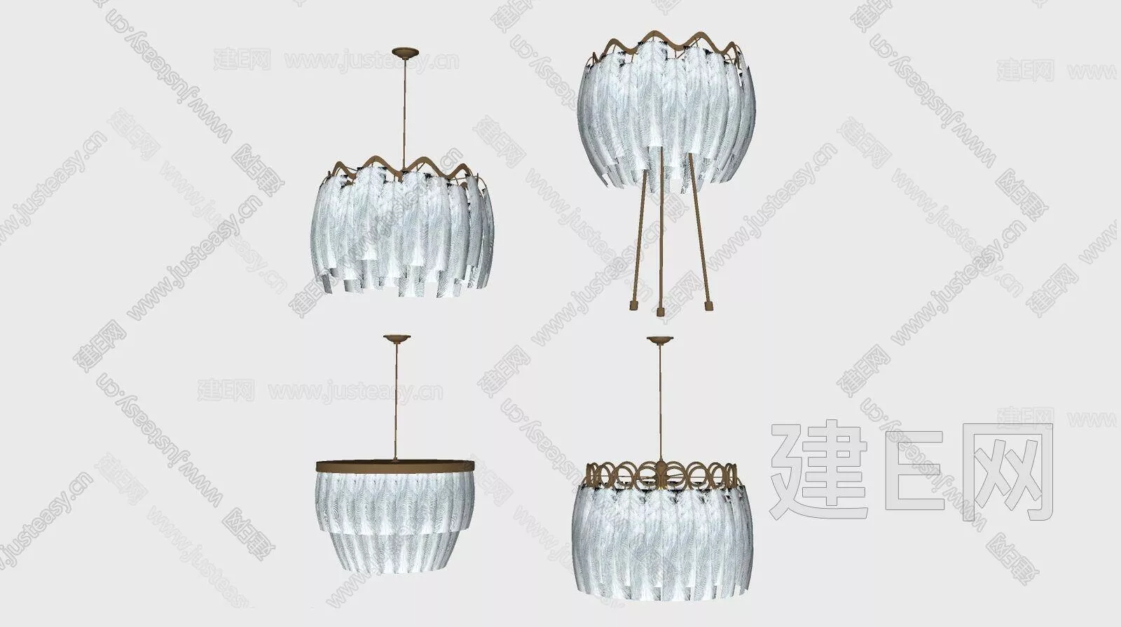 MODERN CHANDELIER - SKETCHUP 3D MODEL - ENSCAPE - 112214346