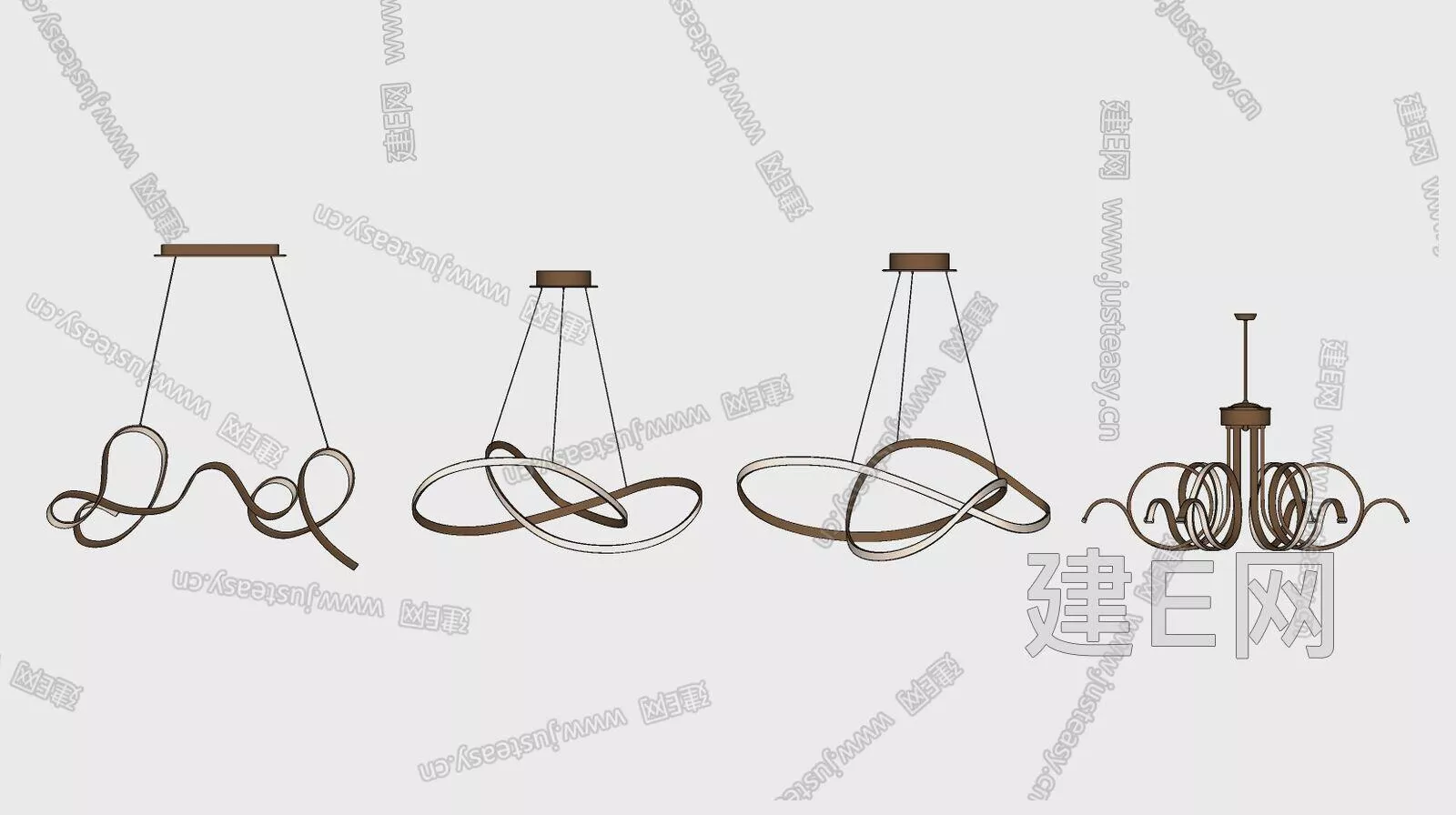 MODERN CHANDELIER - SKETCHUP 3D MODEL - ENSCAPE - 112214361