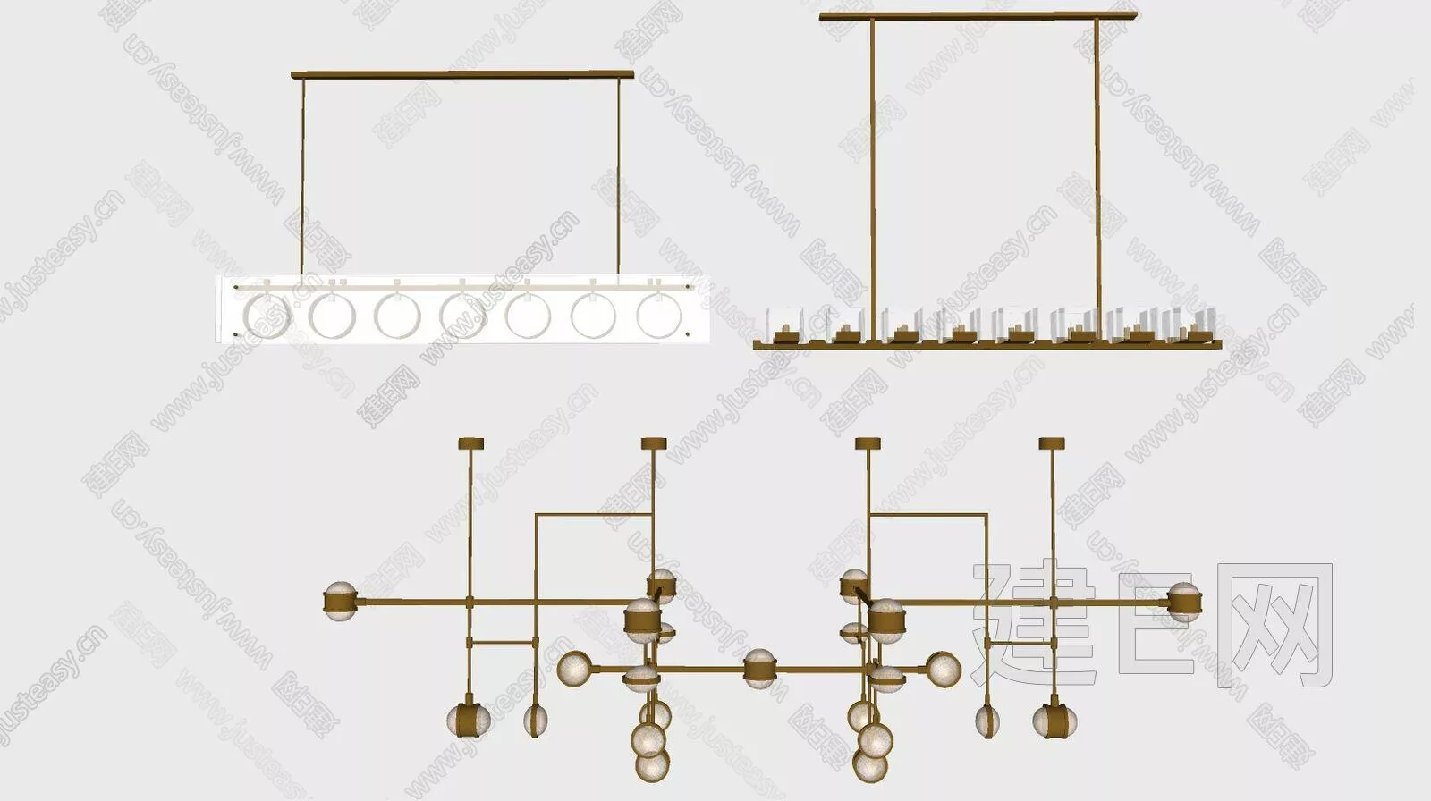 MODERN CHANDELIER - SKETCHUP 3D MODEL - ENSCAPE - 112214363