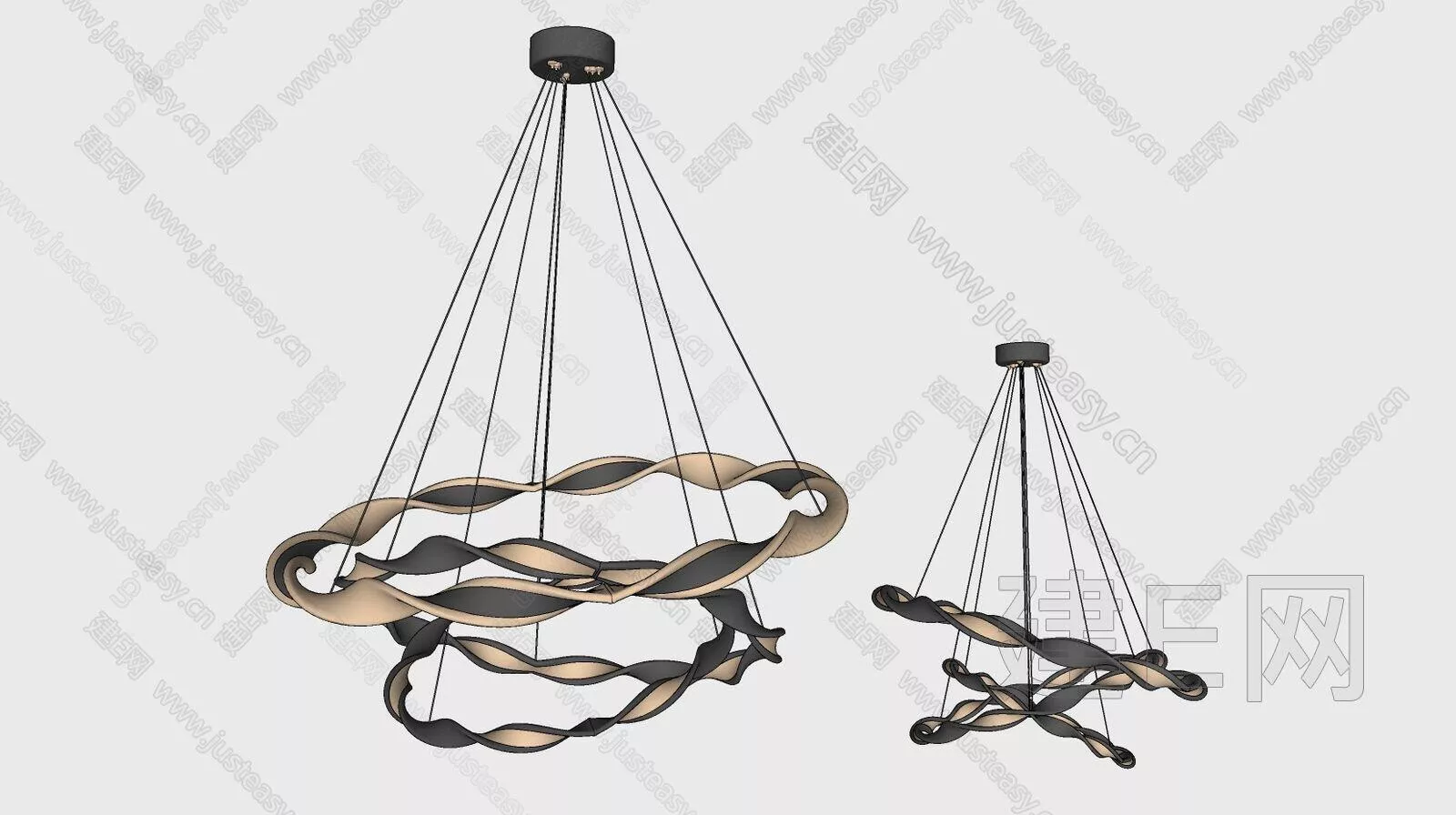 MODERN CHANDELIER - SKETCHUP 3D MODEL - ENSCAPE - 112214378