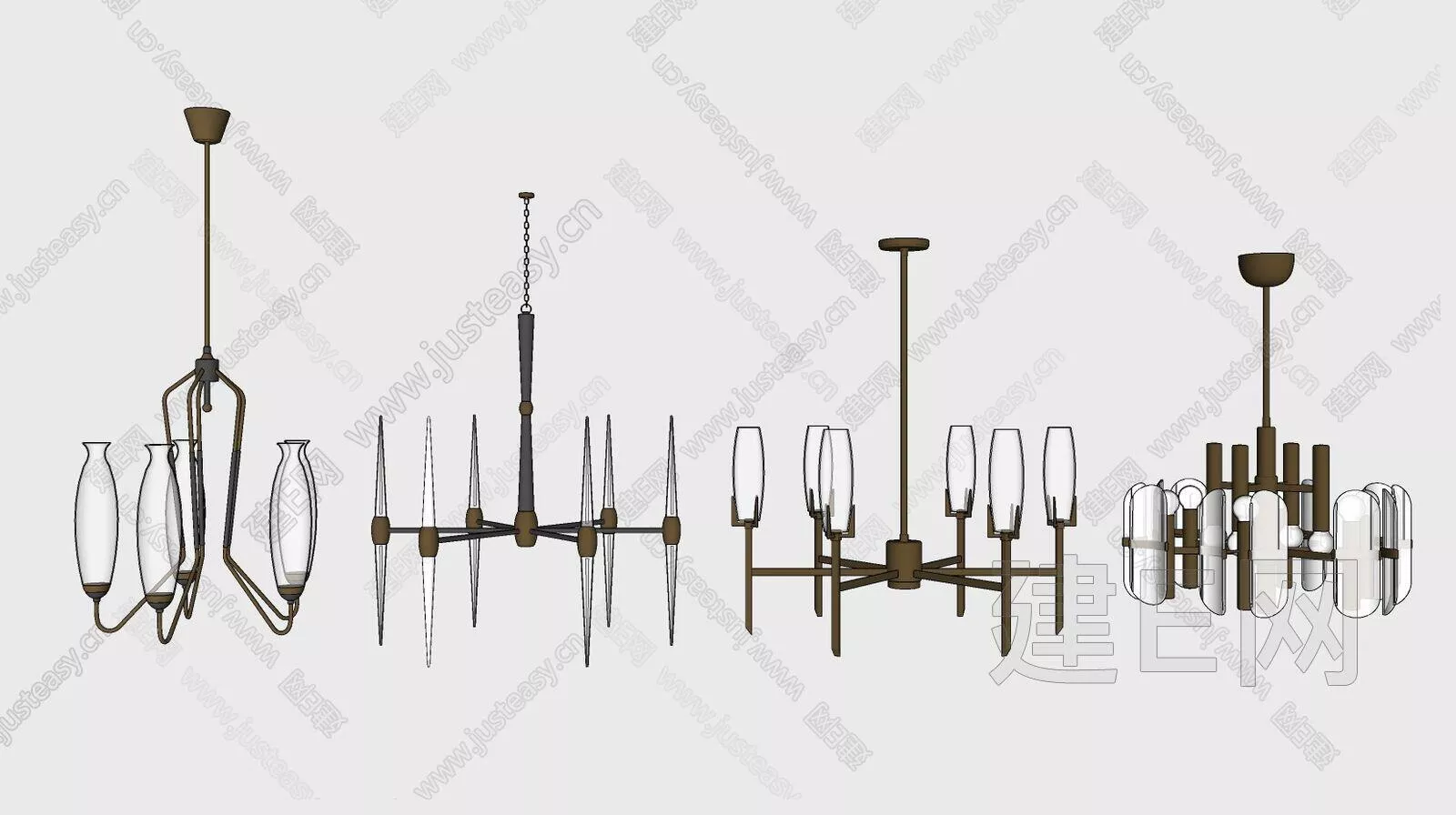 MODERN CHANDELIER - SKETCHUP 3D MODEL - ENSCAPE - 112214379