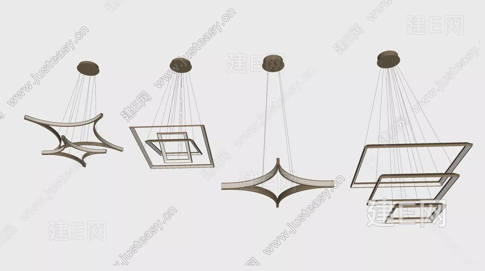 MODERN CHANDELIER - SKETCHUP 3D MODEL - ENSCAPE - 112214394