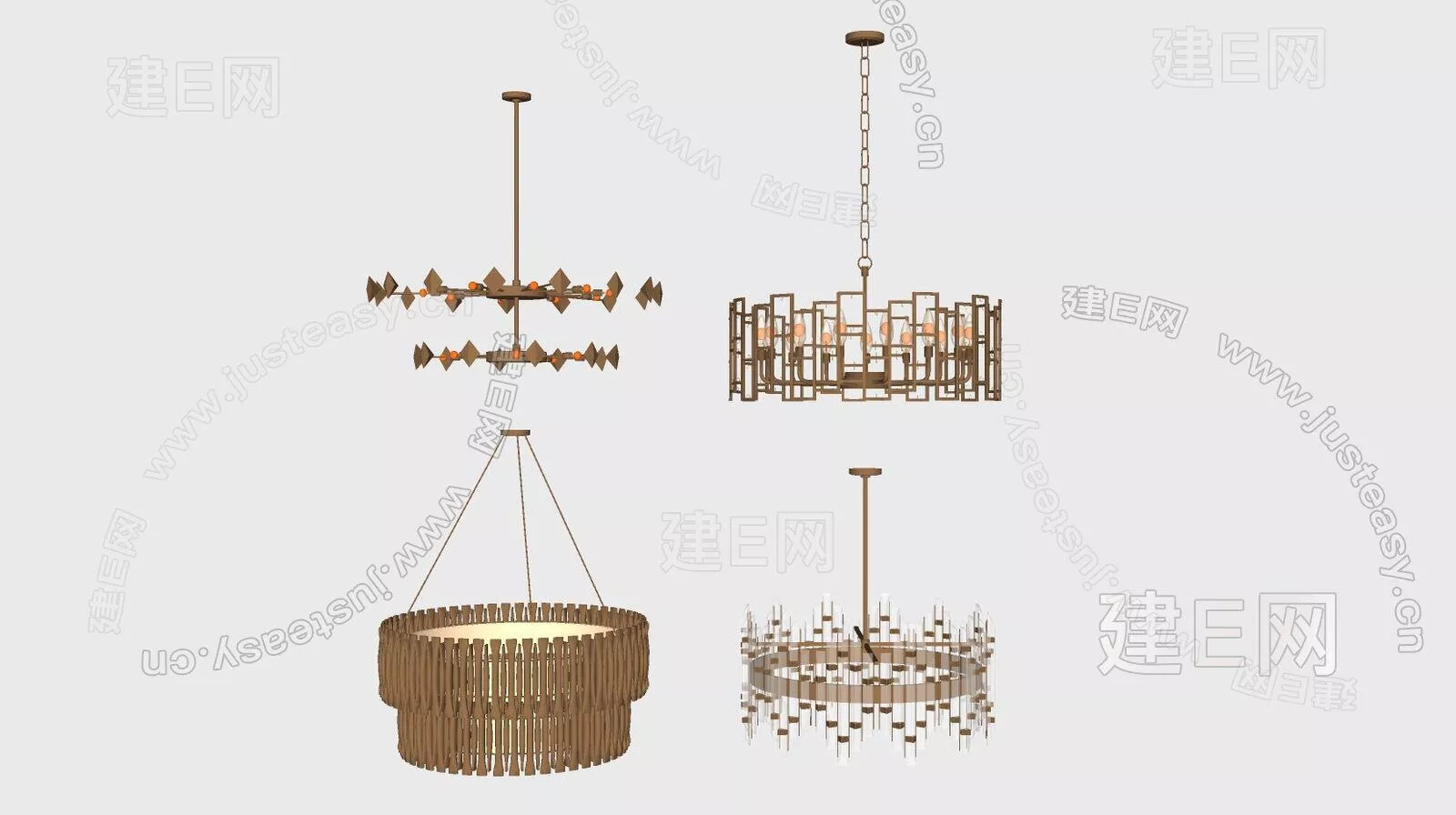 MODERN CHANDELIER - SKETCHUP 3D MODEL - ENSCAPE - 112214408