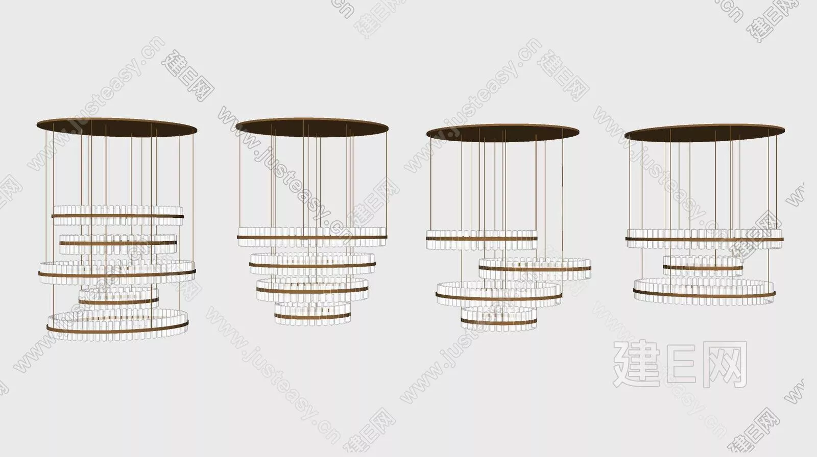 MODERN CHANDELIER - SKETCHUP 3D MODEL - ENSCAPE - 112214456