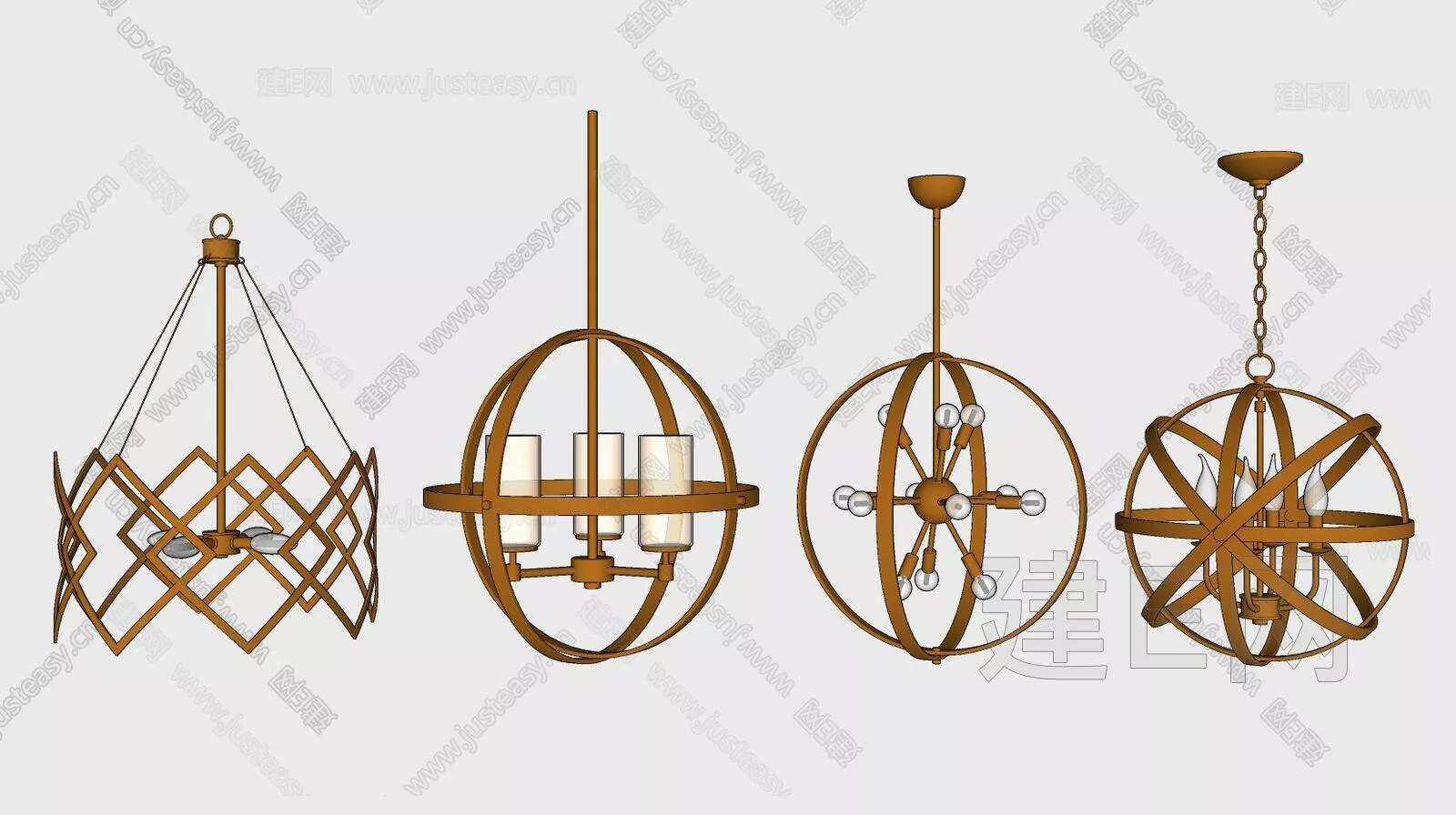 MODERN CHANDELIER - SKETCHUP 3D MODEL - ENSCAPE - 112214458