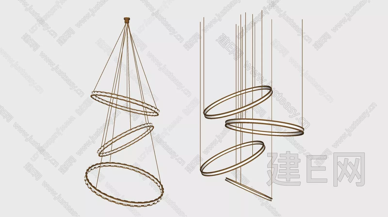 MODERN CHANDELIER - SKETCHUP 3D MODEL - ENSCAPE - 112214472