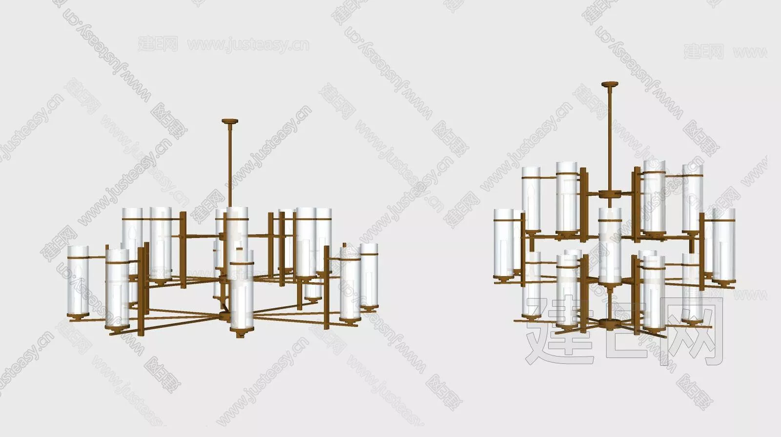 MODERN CHANDELIER - SKETCHUP 3D MODEL - ENSCAPE - 112214475