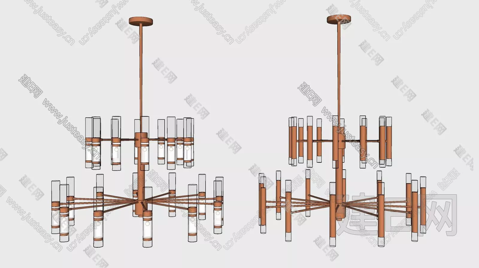 MODERN CHANDELIER - SKETCHUP 3D MODEL - ENSCAPE - 112214488