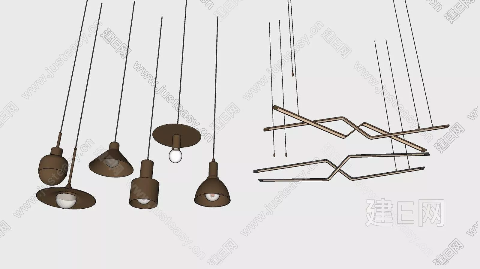 MODERN CHANDELIER - SKETCHUP 3D MODEL - ENSCAPE - 112214490