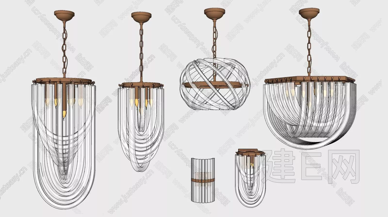 MODERN CHANDELIER - SKETCHUP 3D MODEL - ENSCAPE - 112214504