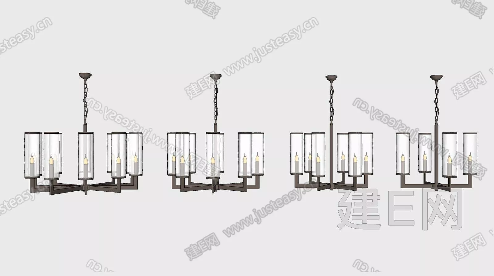 MODERN CHANDELIER - SKETCHUP 3D MODEL - ENSCAPE - 112214520