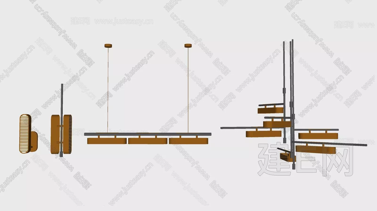 MODERN CHANDELIER - SKETCHUP 3D MODEL - ENSCAPE - 112214523