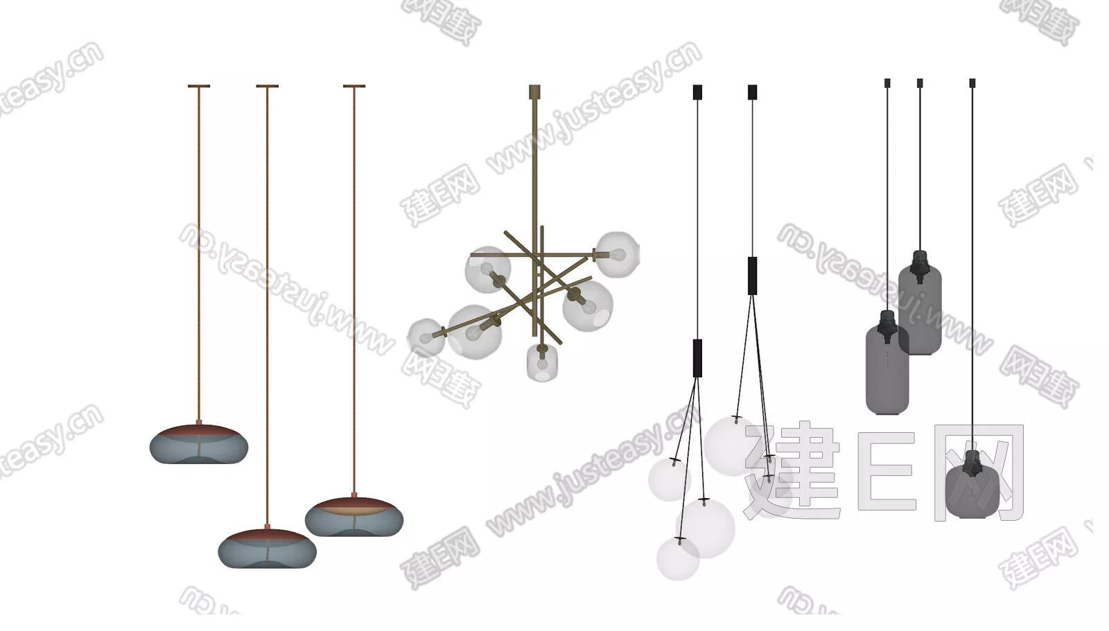 MODERN CHANDELIER - SKETCHUP 3D MODEL - ENSCAPE - 112345498