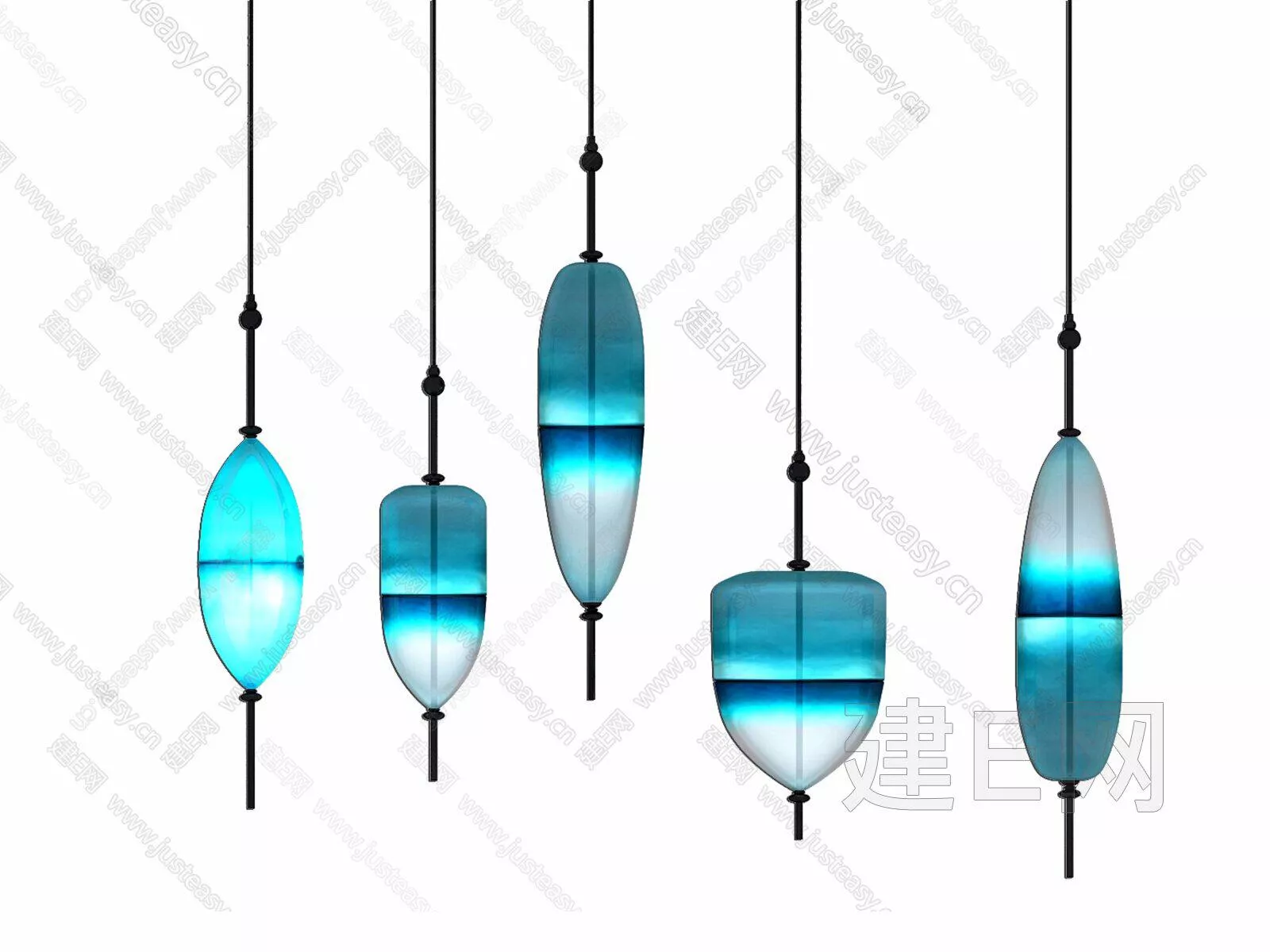 MODERN CHANDELIER - SKETCHUP 3D MODEL - ENSCAPE - 112414110