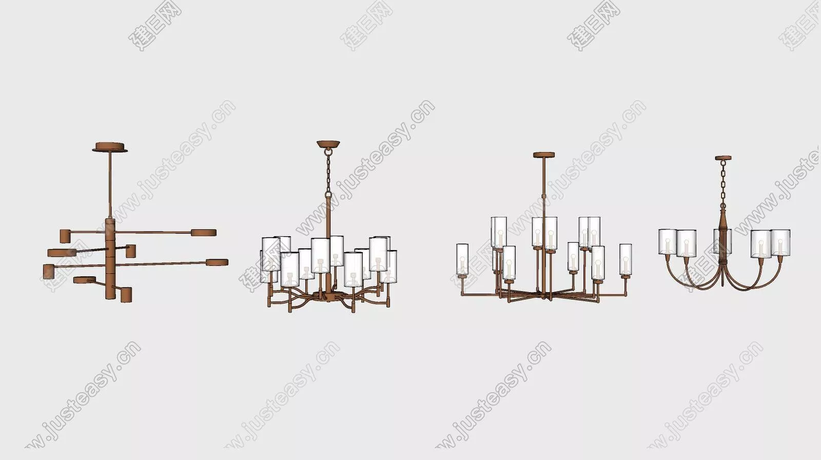 MODERN CHANDELIER - SKETCHUP 3D MODEL - ENSCAPE - 112542159