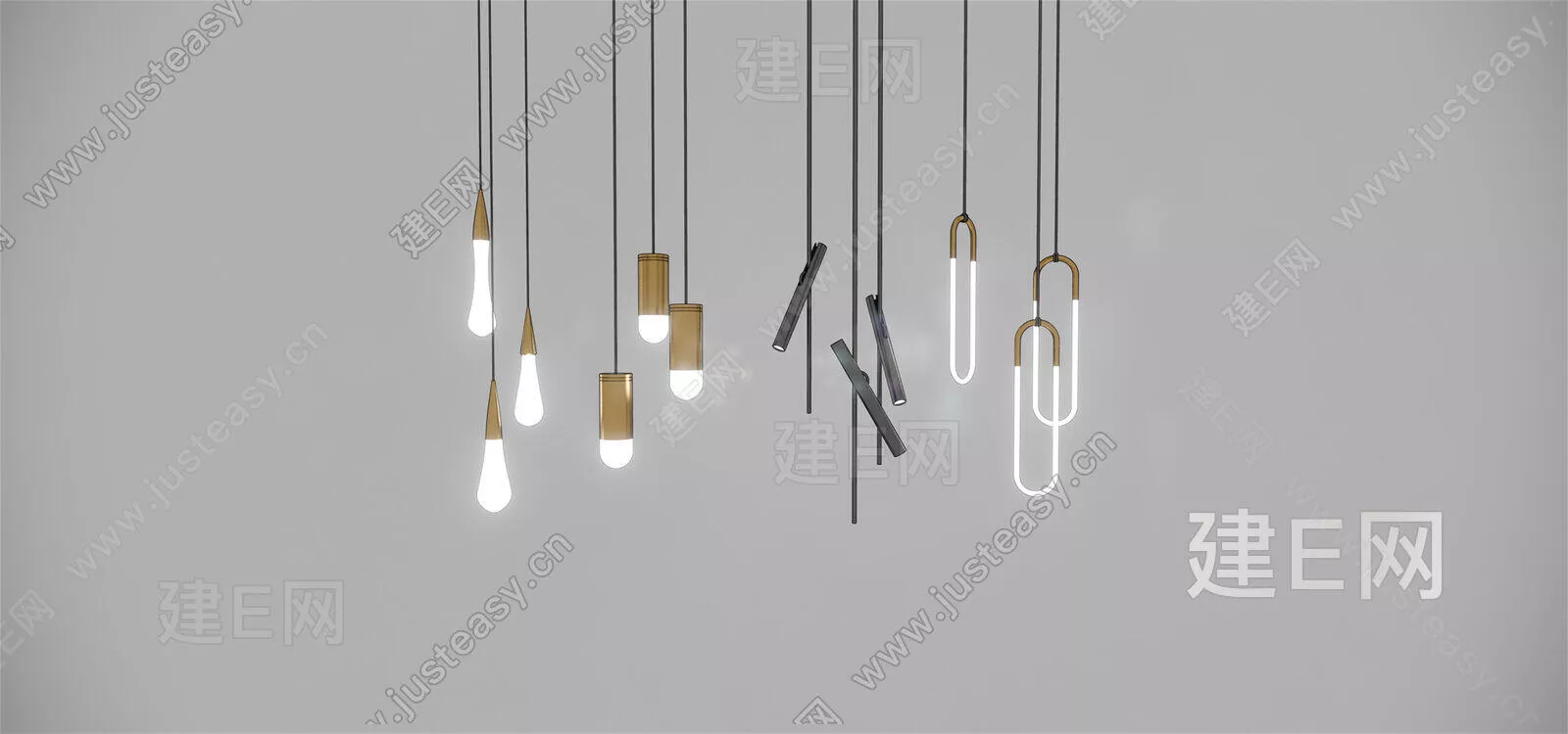 MODERN CHANDELIER - SKETCHUP 3D MODEL - ENSCAPE - 112607601