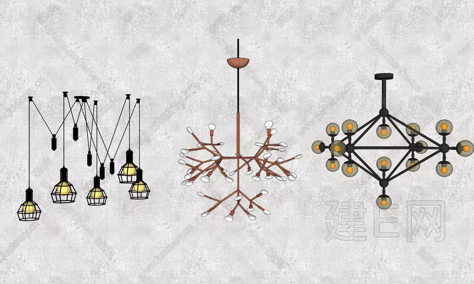 MODERN CHANDELIER - SKETCHUP 3D MODEL - ENSCAPE - 112607625