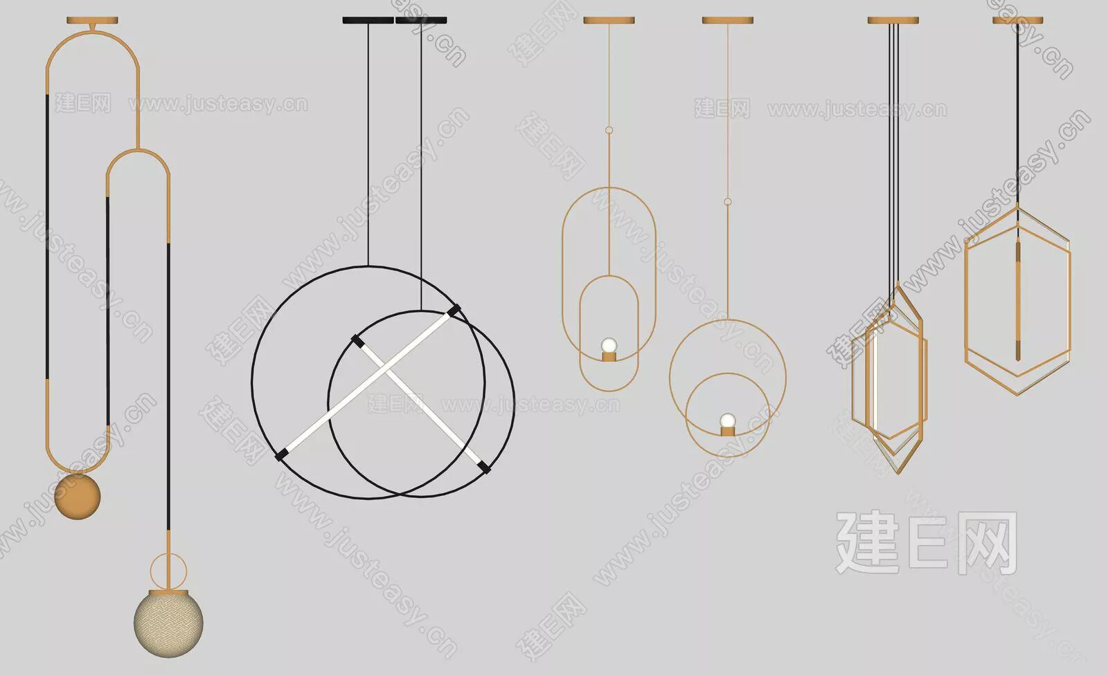 MODERN CHANDELIER - SKETCHUP 3D MODEL - ENSCAPE - 112738743