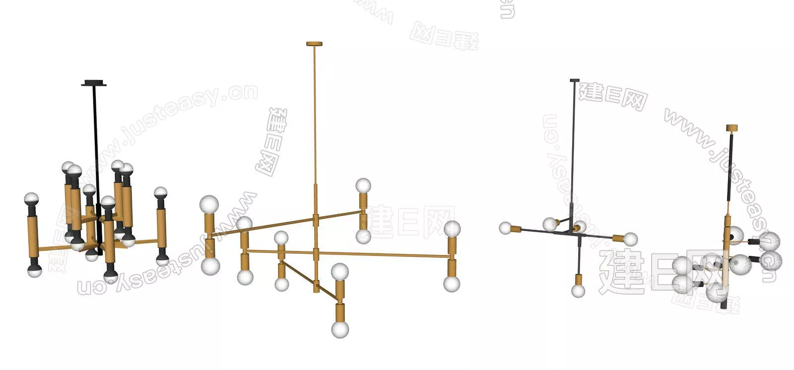 MODERN CHANDELIER - SKETCHUP 3D MODEL - ENSCAPE - 112738756