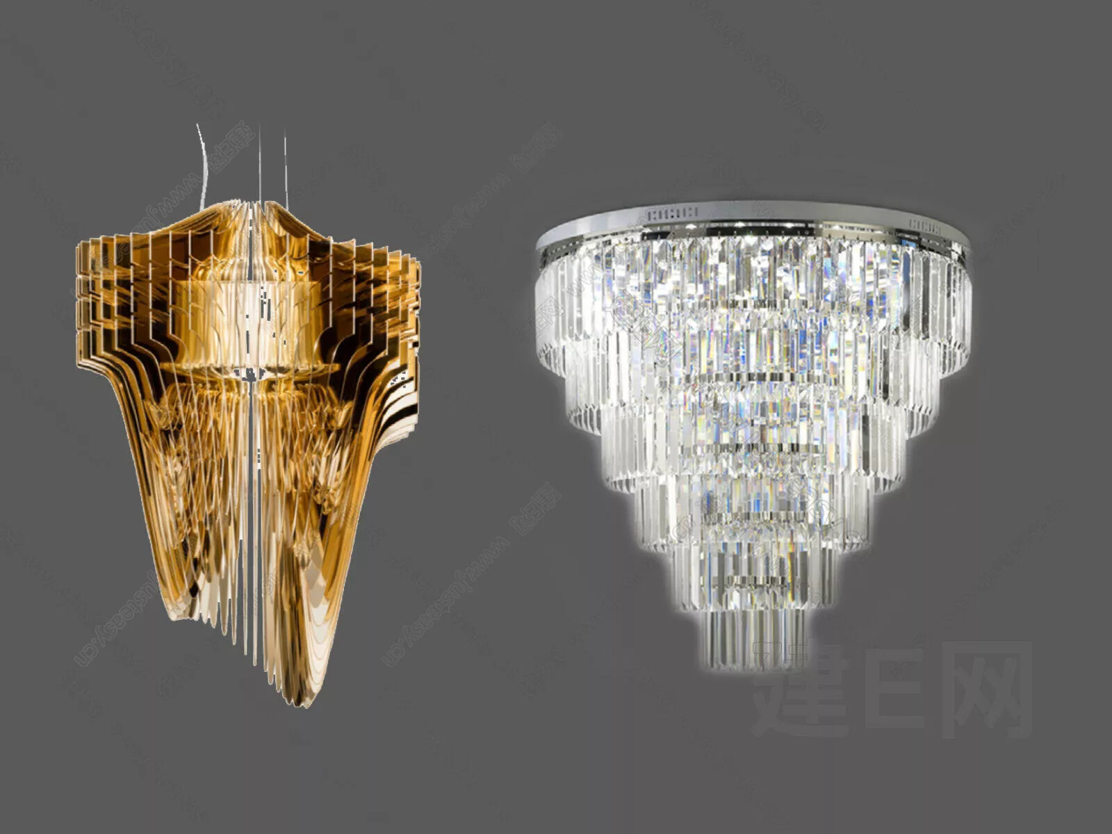 MODERN CHANDELIER - SKETCHUP 3D MODEL - ENSCAPE - 114771270