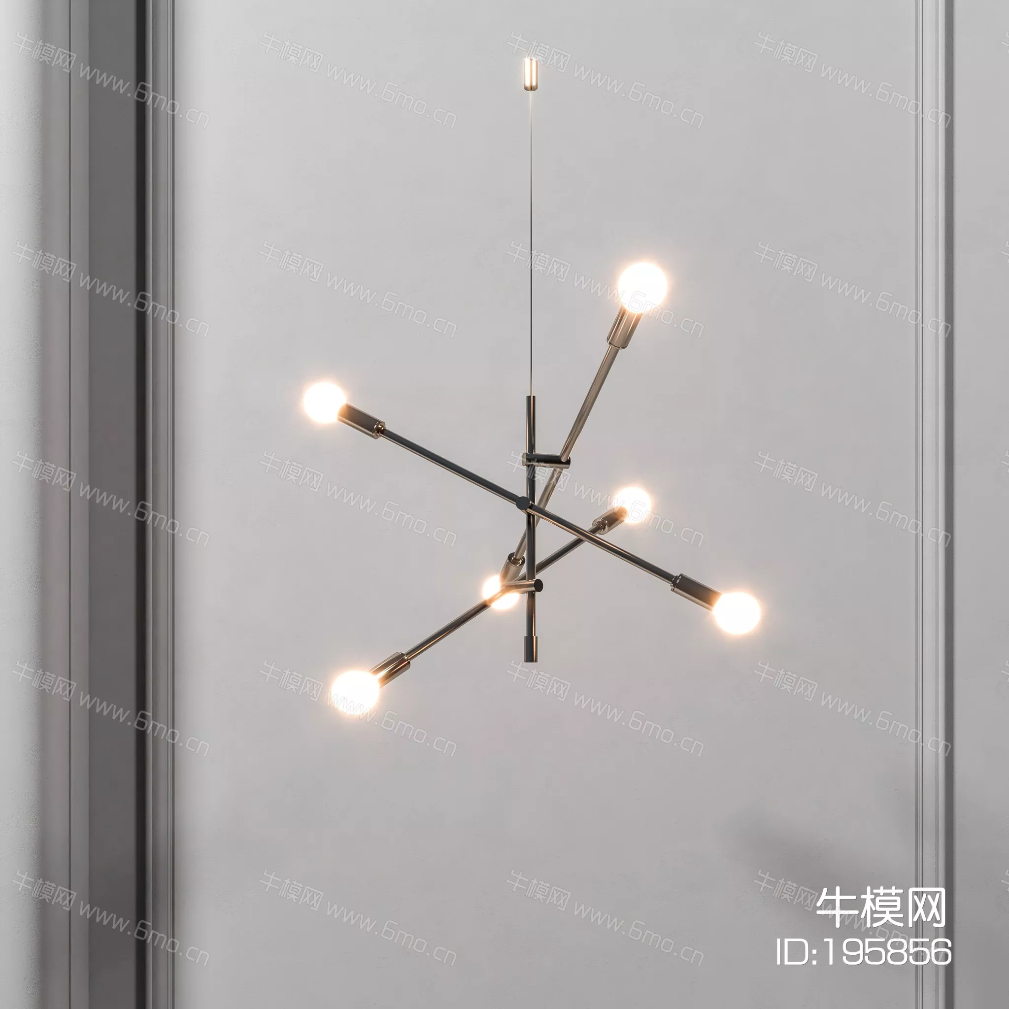 MODERN CHANDELIER - SKETCHUP 3D MODEL - ENSCAPE - 195856