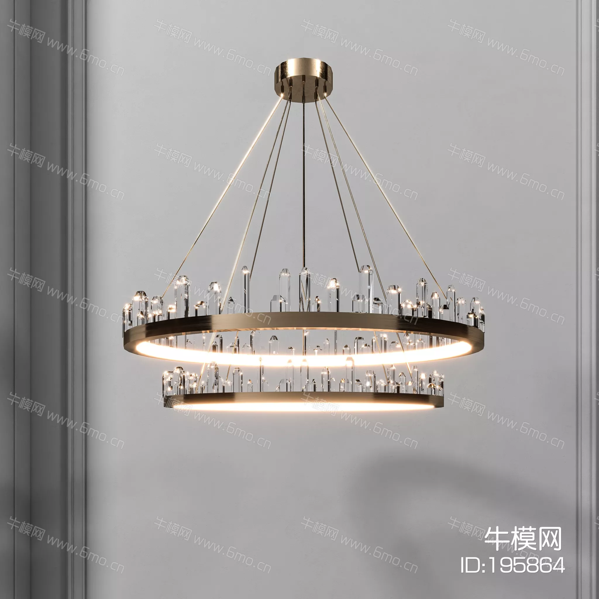 MODERN CHANDELIER - SKETCHUP 3D MODEL - ENSCAPE - 195864