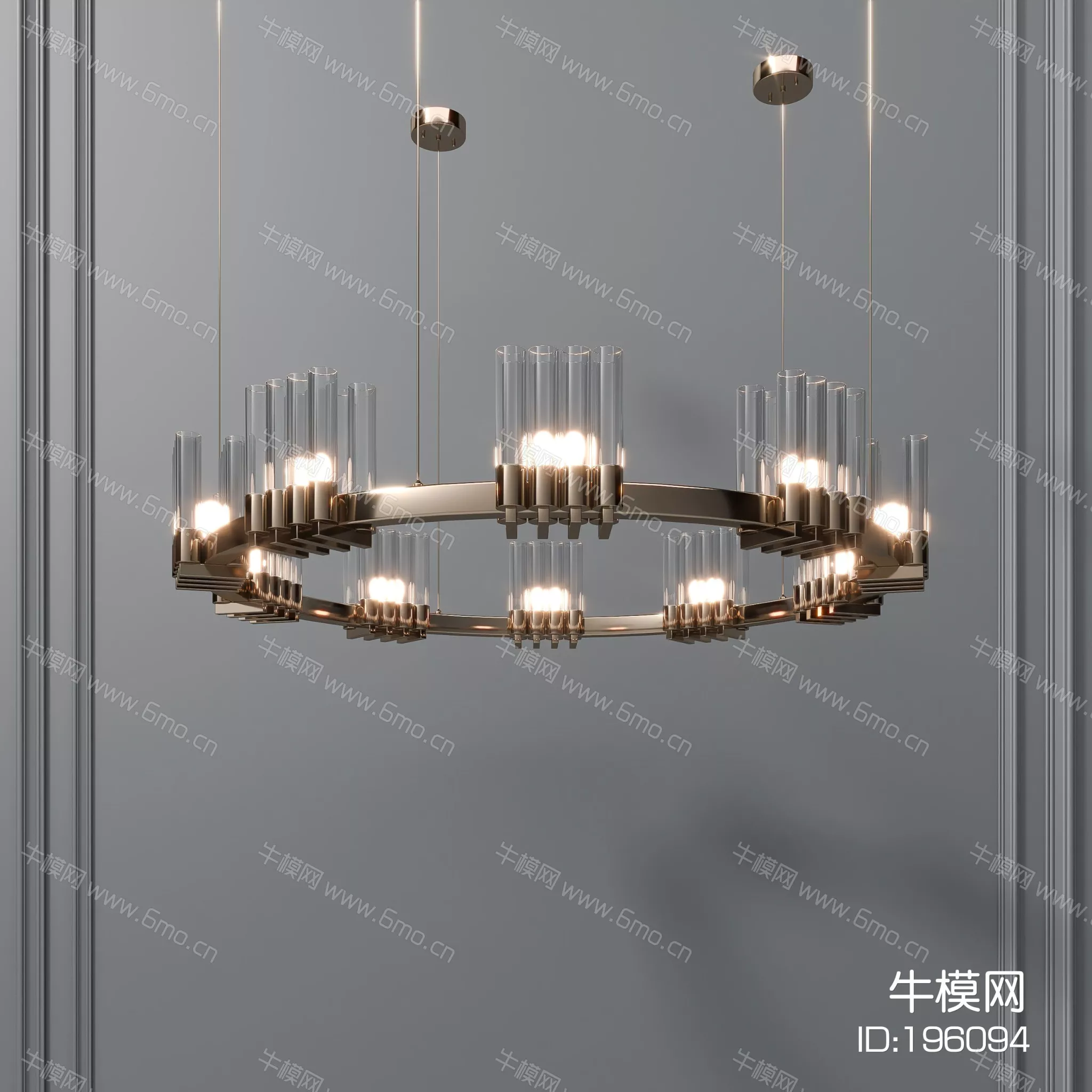 MODERN CHANDELIER - SKETCHUP 3D MODEL - ENSCAPE - 196094