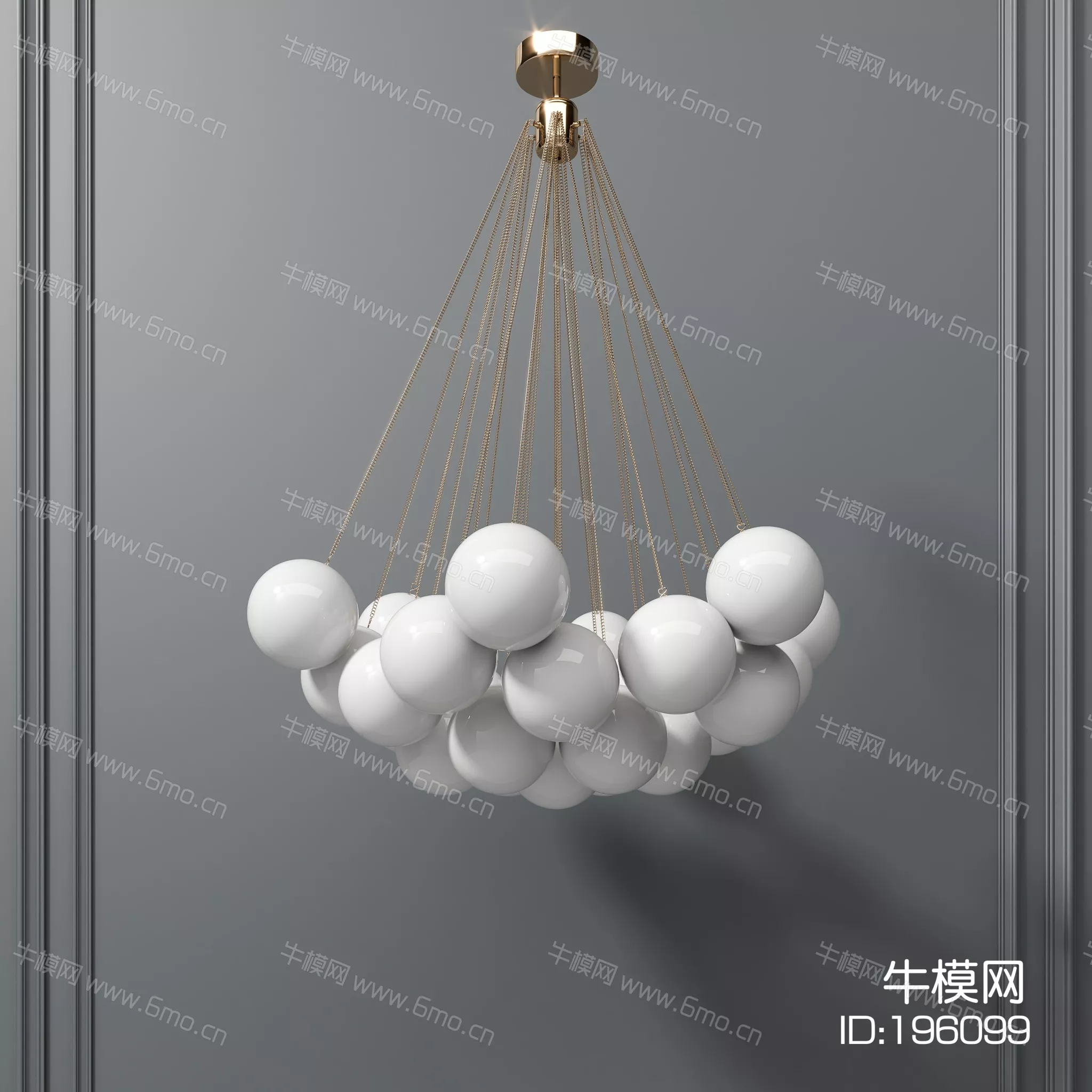 MODERN CHANDELIER - SKETCHUP 3D MODEL - ENSCAPE - 196099