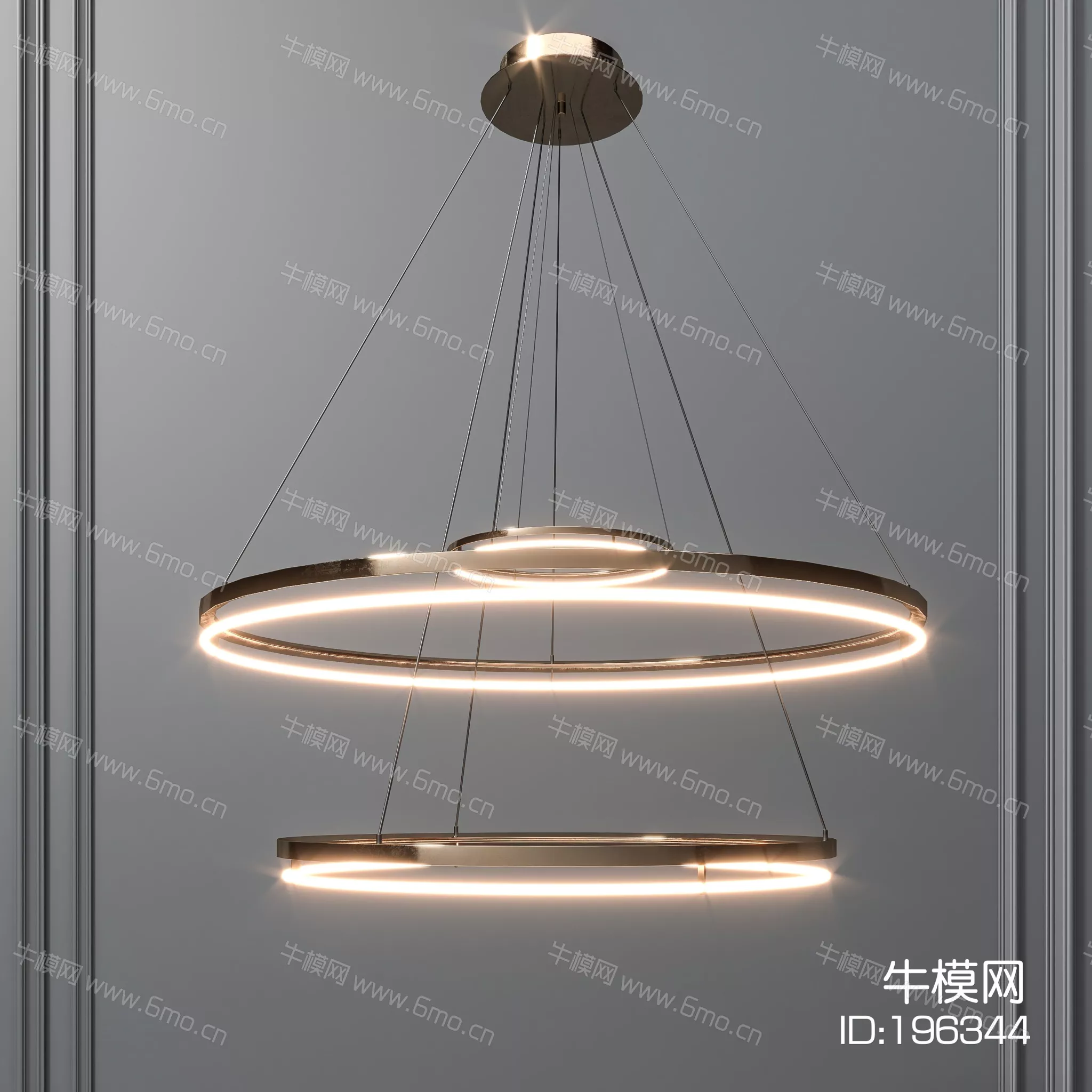 MODERN CHANDELIER - SKETCHUP 3D MODEL - ENSCAPE - 196344