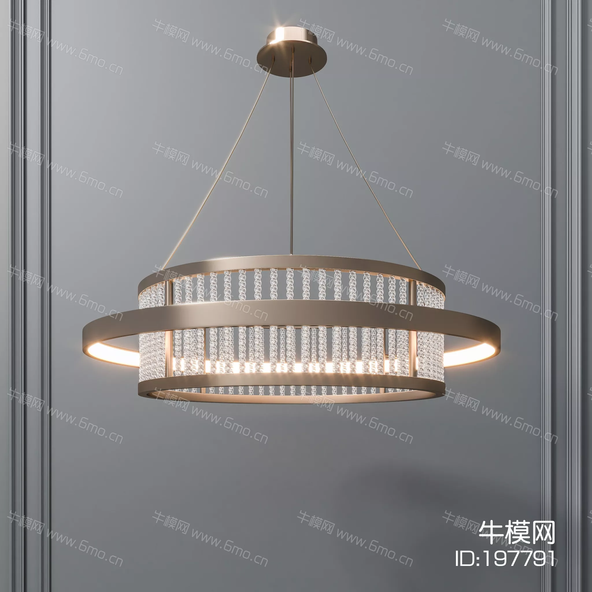 MODERN CHANDELIER - SKETCHUP 3D MODEL - ENSCAPE - 197791