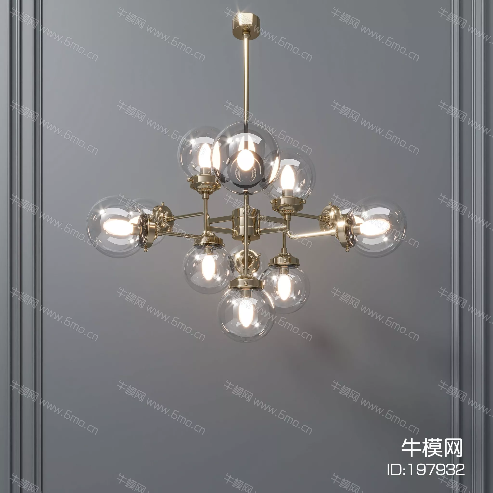 MODERN CHANDELIER - SKETCHUP 3D MODEL - ENSCAPE - 197932