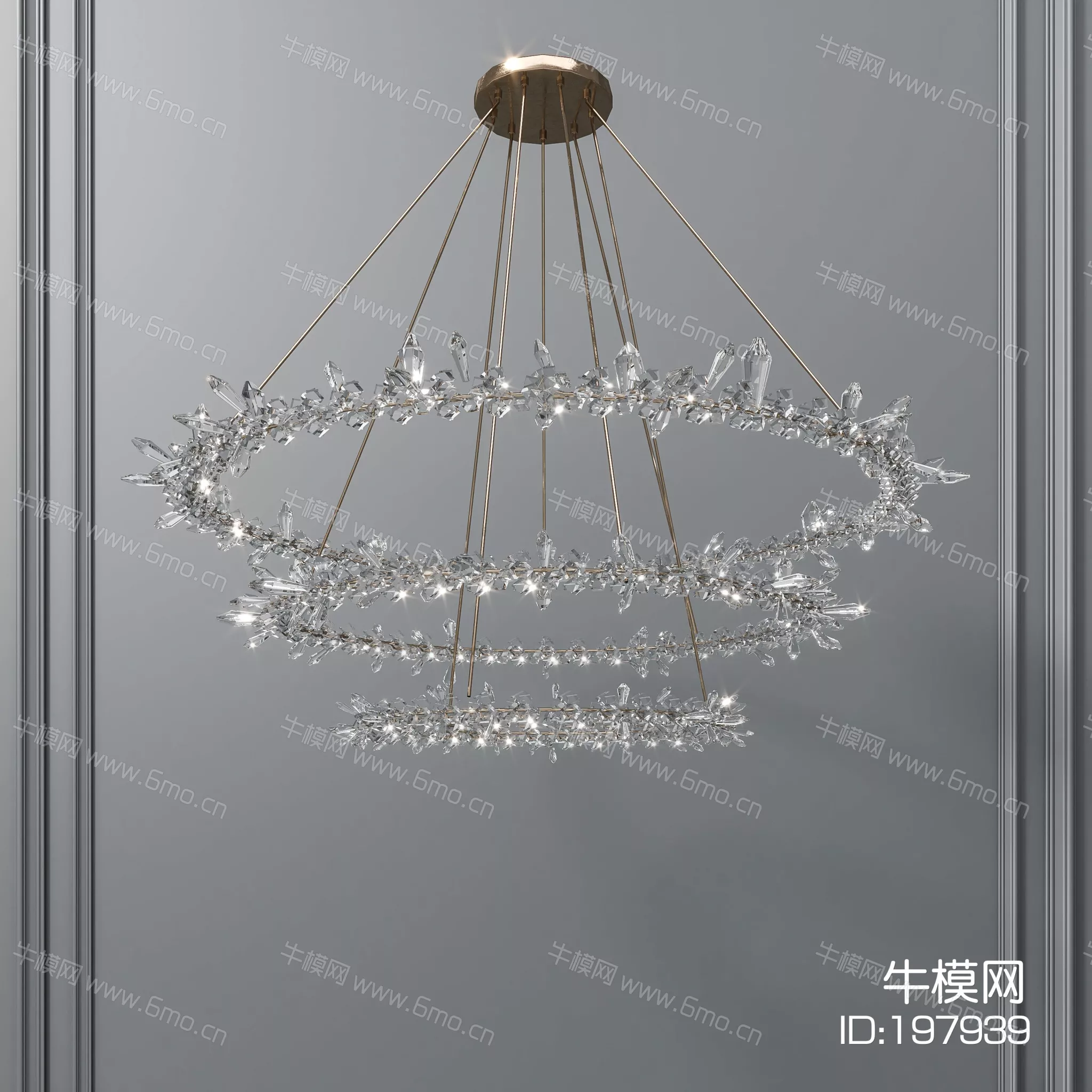 MODERN CHANDELIER - SKETCHUP 3D MODEL - ENSCAPE - 197939