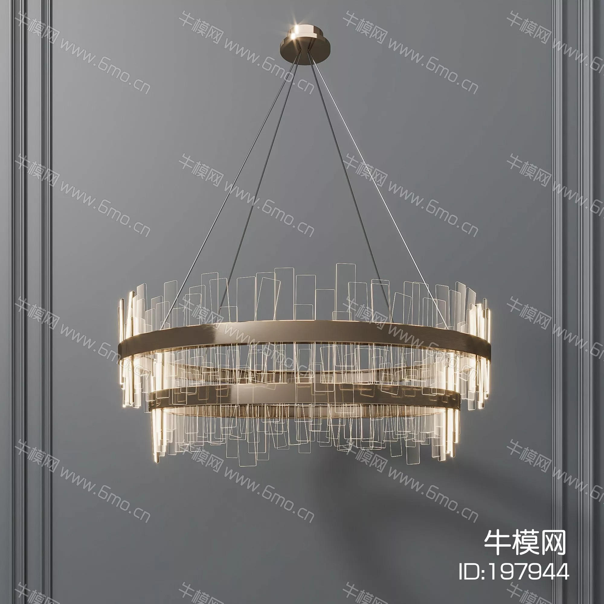 MODERN CHANDELIER - SKETCHUP 3D MODEL - ENSCAPE - 197944