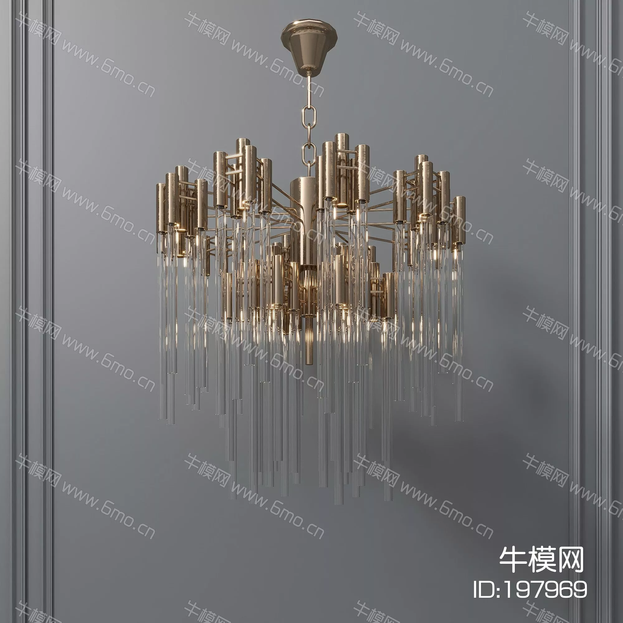 MODERN CHANDELIER - SKETCHUP 3D MODEL - ENSCAPE - 197969